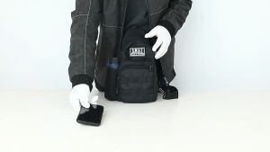 #8071 Multifunctional Crossbody Chest Bag For Men Waterproof Canvas Sports Travel Sling Backpack With Water Bottle Pocket