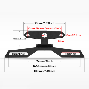 Motorcycle Folding License Plate Bracket Universal Fold Tail Mount Number Plate Frame Holder