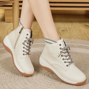 Giày Nữ Nhẹ Thoải Mái Mềm Đế Mùa Hè Gabang Martin Khởi Động Cho Phụ Nữ Giải Trí Chống Trượt Thai Sản Trắng Giày Ngắn