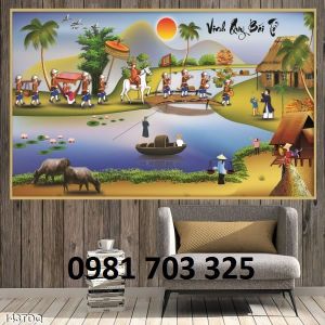 Tranh gạch 3D đẹp đồng quê