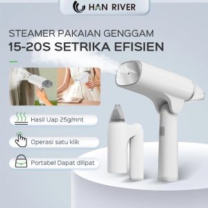 HAN RIVER/Setrika Uap /Setrika Uap Portable/20s Cepat Panas/Dapat Dilipat/mini  traveling/steamer pakaian