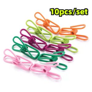 10 Pcs Colorful Sealing Clip Clothes Drying Clip Multifunctional Storage Clip Strong Spring Drying Clip For Sealing Food Bags