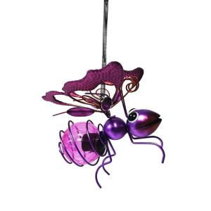 CNAIFE2 3D Simulation Solar Iron Insect Statue Creative Iron Art Solar Powered Insect Lamp Landscape Decor with LED Fairy Light Solar Light Garden Sculptures Outdoor Hanging Ornament