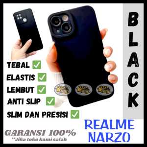 BLACK CASE pro camera REALME NARZO 20 30A 50A PRIME 50I NOTE 50 XT X2 blackmatte casing silikon case