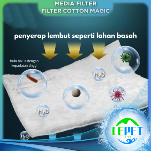 LEPET Filter Cotton Magic PJ14 / Carpet Media Filter Saringan Air Akuarium Kolam