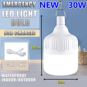 【BUY 1 TAKE 1】 5 Modes 4-6 Hours USB Rechargeable light Bulb Emergency Light Waterproof Bulb 30W/40W/60W/90W/120W/150W Outdoor Camping Dimming Portable Lantern Rechargeable Light Portable Lamp