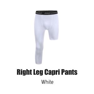 Summer Men Capri Running Tights GYM 3/4 Pants Male Basketball Football Soccer One Leg Leggings