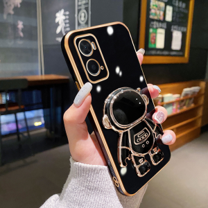 Casing Ponsel untuk OPPO A36 A76 A96 A57 A77 2022 A57s A57e A58 A58x A78 A1X 5G Case sarung HP pola Phone Stands kartun astronot baru Cases penutup wadah Casing Telepon anti guncangan Gel silika Kesing lembut Softcase
