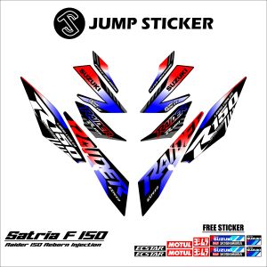 Stiker striping satria f 150 injeksi grafis variasi 018