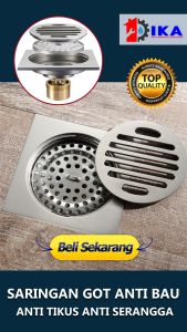 SARINGAN GOT SUS 304 STAINLESS STEEL(MODEL ON OFF OTOMATIS BUKA TUTUP)PEMBUANGAN AIR GOT KAMAR MANDI-1PCS