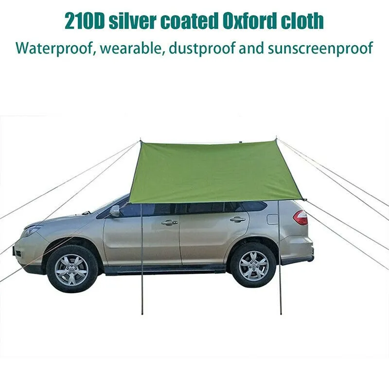 Waterproof Teardrop Trailer Awning Portable Car SUV Sun Shelter