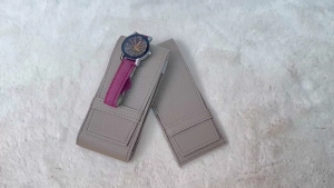PU Leather Watch Pouch for Travel Soft Lined Single Watch Storage Case Wristwatch Organizer for Daily Use and Trips