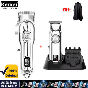 Kemei KM-803 Hair Clipper Rechargeable Full Metal Electric Haircut Razor Professional Adjustable Hair Beard Trimmer