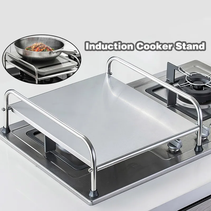 Stainless Steel Induction Cooker Stand Stove Tabletop Spice Holder