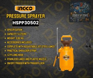 INGCO PRESSURE SPRAYER | HSPP30502 | TOOLS R TOYS | ING-HANDTOOLS