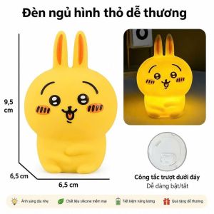 Đèn ngủ silicone hình thú mini để bàn dễ thương ánh sáng dịu ANGIHOME