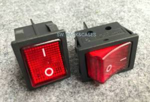 สวิตซ์ไฟ (ราคาต่อแพ็คจำนวน 4 ตัว) สวิตซ์ ปิด/เปิด สีแดง ไฟฟ้า 250VAC 16A สินค้าคุณภาพ ได้มาตรฐาน