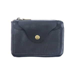 Vintage minimalist hand-dyed vegetable-tanned top-grain leathercard holder and coin purse ultra-thin genuine leather coin storage bag