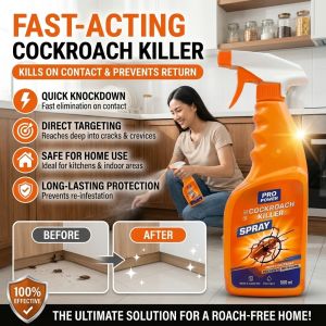 Cockroach Spray for Home Multi-Purpose Insect Repellent Indoor Pest Control Formula for Kitchen Bathroom Cabinets Corners and Household Use
