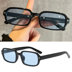 Simple Retro Square Sunglasses For Women Men Advanced Narrow Frame Star UV Protection Shades Glasses