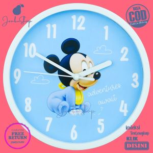 Jam Dinding Analog Anak Daisy Duck Karakter NN1717 Dekorasi Dinding BestSeller