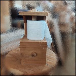 แกนกระดาษทิชชู่ ที่เก็บม้วนทิชชุ่ไม้สัก ที่เก็บม้วนทิชชู่ แกนกระดาษในครัว ที่ใส่กระดาษทิชชู่ในครัว ที่ใส่กระดาษอเนกประสงค์
