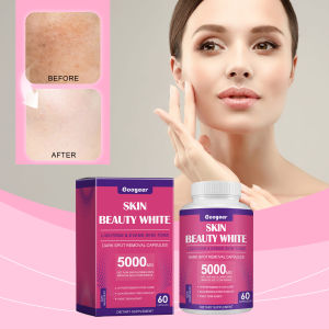 Googeer Skin Beauty White 60 viên - Thực phẩm bảo vệ sức khỏe hỗ trợ làm sáng da hỗ trợ mờ thâm nám và tàn nhang bổ sung Vitamin C và Collagen hỗ trợ chống oxy hóa dùng cho nam và nữ 2 viên mỗi ngày