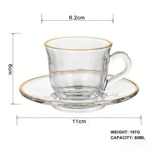 TURTLE High Borosilicate Glass Cup coffee juice Cup Mug Glass Coffee Cup With Handle 80ML-250ML