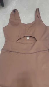 Yoga Jumpsuits Women V-Back High Stretchy Bodysuits Sportswear Fitness Rompers Padded Nylon Soft Gym Workout Ovearalls2026