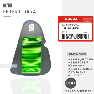 K15 FILTER UDARA BEAT F1 BEAT ESP BEAT NEW BEAT POP BEAT STREET VARIO 110 F1 SCOOPY/ SARINGAN/