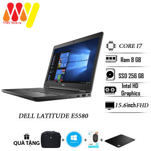 Laptop Dell Latitude 5580 E5580 Core i7 màn hình 15.6inch FullHD Ram 8gb ổ cứng SSD 256gb cạc VGA rời máy tính văn phòng lưới 99% zin