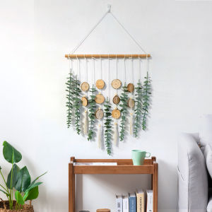 Artificial Eucalyptus Wall Hanging Plant Fake Leaves Boho Wall Decor Bathroom Bedroom Kitchen Rustic Farmhouse Home Living Room
