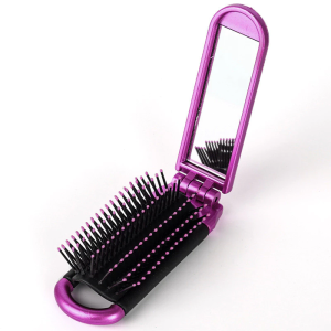 【With Mirror 】Kawaii Sanrio Makeup Mirror Comb Folding Airbag Comb Mini Carry-On Small Mirror Kuromi Melody Cinnamoroll
