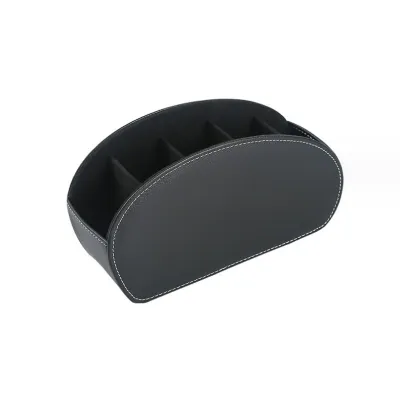 5 Compartment PU Leather Remote Control Holder (JBox)
