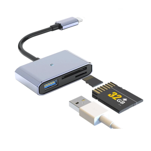 เครื่องอ่านพอร์ต USB C ช่อง TF ที่หลากหลายสร้างอย่างรวดเร็วแฟลชไดรฟ์สองหัวความเร็วสูงเหมาะสำหรับการเดินทางสำหรับมืออาชีพช่างภาพ