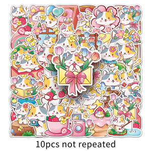 50pcs Kawaii Spring Cat Cartoon Aesthetic Stickers Cute Animal Decals Notebook Phone Laptop Diary Decoration Sticker Kids Toy