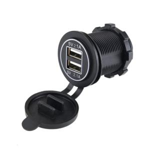 Cổng USB Outlet cho xe Thuyền biển 12-24V USB Ổ cắm điện USB kép Outlet ổ cắm sạc USB với mũ không thấm nước