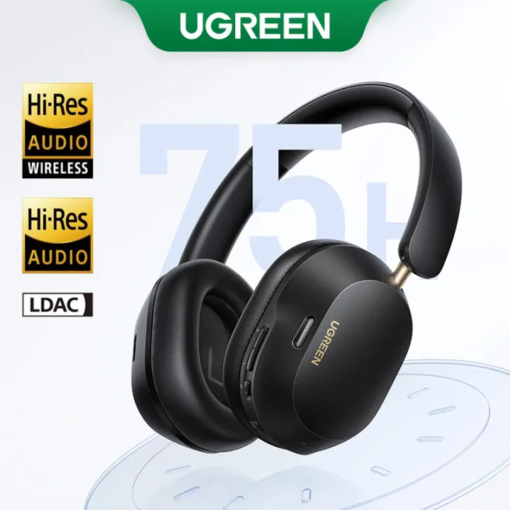 UGREEN ANC Bluetooth 5.4 Hi-Res 43dB Noise Canceling Headphone HiTune Max5c Wireless Headphones Headset Low Latency With Microphone Support Calls LDAC Black