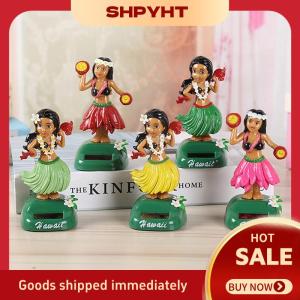 SHPYHT✨ Solar Powered Dancing Decoration Hu&la Girl Shaking Head Doll Dashboard Hawaiian Hu&la Girl For Car Dashboard Office Home