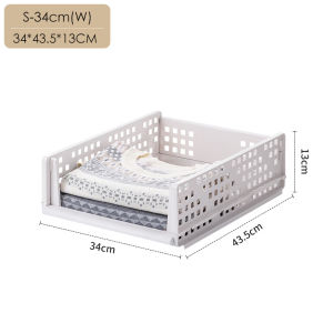 Foldable Drawer-Type Wardrobe Divider Shelf - Integrated Closet Storage Basket for Dorm & Home Wardrobe Organization
