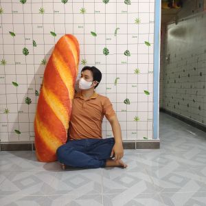 GỐI ÔM BÁNH MÌ GỐI ÔM DÀI GỐI ÔM 3D BÁNH MÌ KHỔNG LỒ VẢI NHUNG MỀM MỊN CAO CẤP XUẤT KHẨU GIÁ RẺ