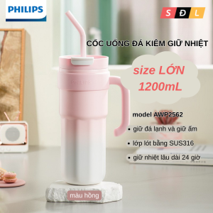 Cốc uống đá big size 1200mL kiêm giữ nhiệt Philips AWP2562