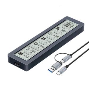 Aluminum Alloy M.2 NVMe Hard Drive Case With Temperature Display USB 3.2 10Gbps Data Transfer Tool Less Installation