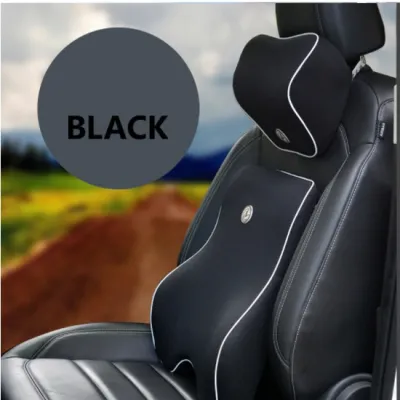 Car Memory Foam Headrest Waist Lumbar Support Car Back Seat Cushion