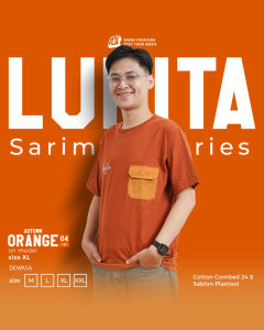 𝐇𝐎𝐎𝐅𝐋𝐀 𝐊𝐈𝐃𝐒 - Kaos Couple Family Lukita Sarimbit Series Autumn Orange