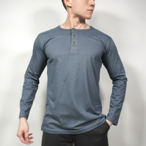 IBEROZ เสื้อยืด แขนยาว คอกระดุม สีพื้น มีsize MLXL