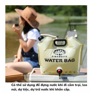 Túi Nước Gấp Gọn 8L Có Vòi Xả Tay Cầm – Bình Nước Dã Ngoại Du Lịch Cắm Trại Phượt Tiện Lợi