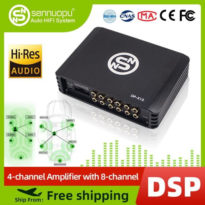 Sennuopu DP เครื่องเสียงรถยนต์ X10 4 Ch เครื่องขยายเสียง8 Channel ...