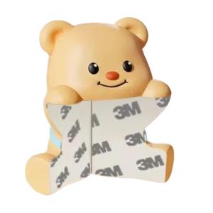 ENCOUNT หมีเนยน่ารัก แผ่นป้องกันมุมโต๊ะ นุ่มนวล พีวีซี ตัวป้องกันขอบโต๊ะ แบบพกพา ปลอดภัยสำหรับเด็ก ป้องกันการชนกันของมุม สำหรับเด็ก