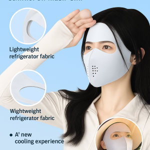 Thin Breathable Mesh Mask Outdoor Cycling Face Cover Full-Face U Face Mask  Ice Silk Cool Skin-Friendly Mask
